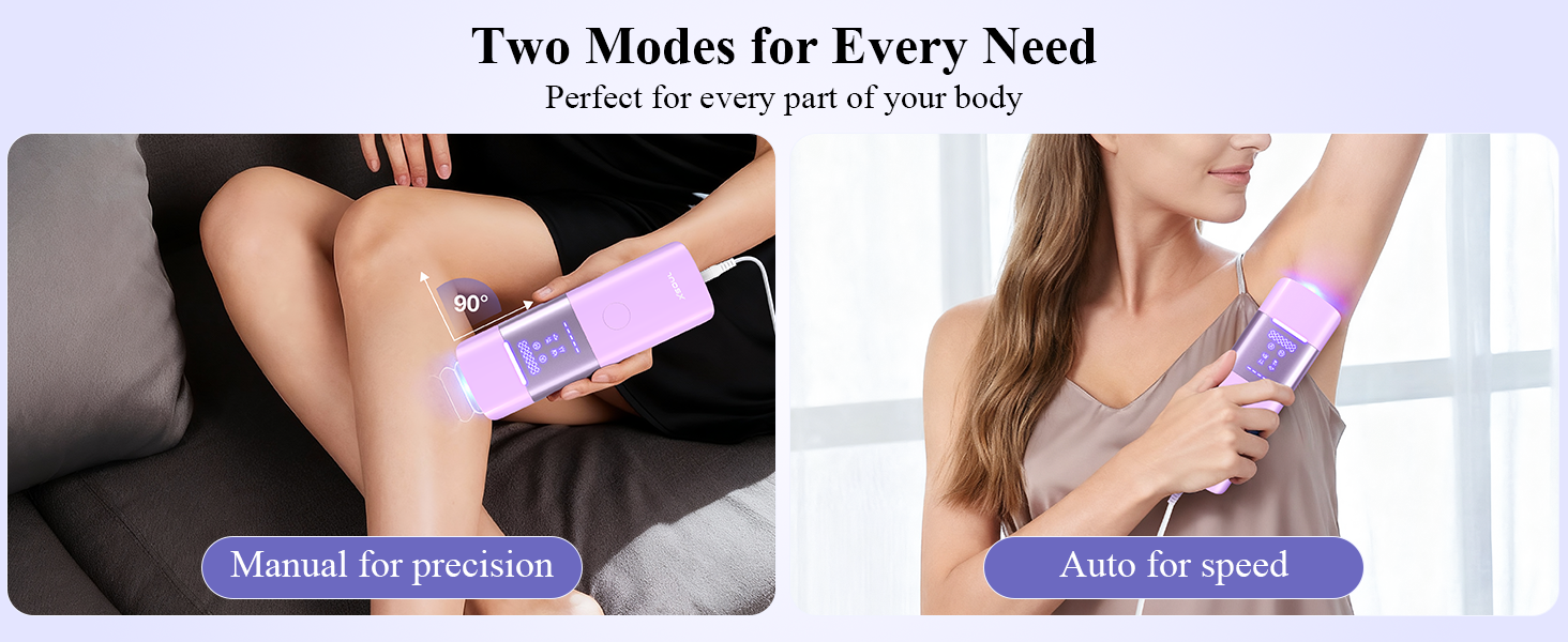 Xsoul Sapphire IPL — dual mode demonstration: manual precision mode and auto continuous flash mode