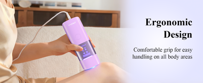 Xsoul Sapphire IPL — ergonomic grip design with LCD energy level display for easy at-home use