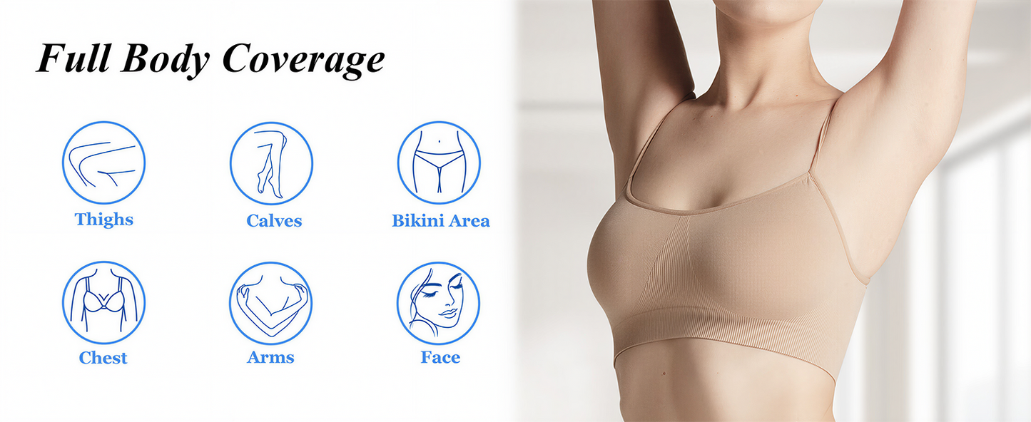 Xsoul IPL Rose Gold — treats 6 areas: legs, arms, underarms, bikini line, face, and back